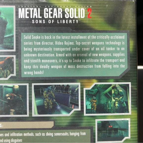 Metal Gear Solid 2: Sons of Liberty  (Sony PlayStation 2) CIB Tested - Picture 6 of 6